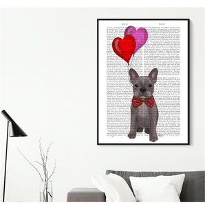 Bulldog Newspaper Canvas Poster