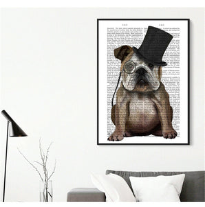 Bulldog Newspaper Canvas Poster