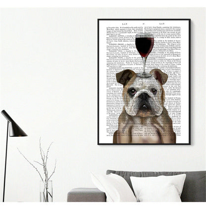 Bulldog Newspaper Canvas Poster