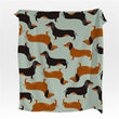 Dachshund Coral Fleece Blanket