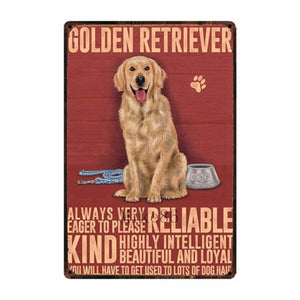 Retro Dog Metal Wall Art