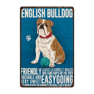 Retro Dog Metal Wall Art