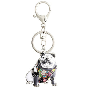 Otis English Bulldog Keychain