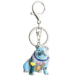 Otis English Bulldog Keychain