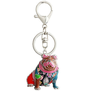 Otis English Bulldog Keychain