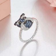 Miniature Schnauzer 925 Sterling Silver Ring