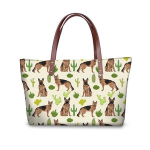 German Shepherd & Cactus Shopper BAg