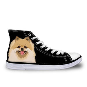 Smiley Pom Canvas Sneakers
