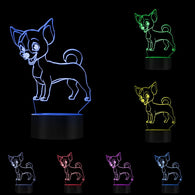 Smiley Chihuahua 3D LED Lamp