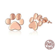 925 sterling silver Dachshund Paw Earrings