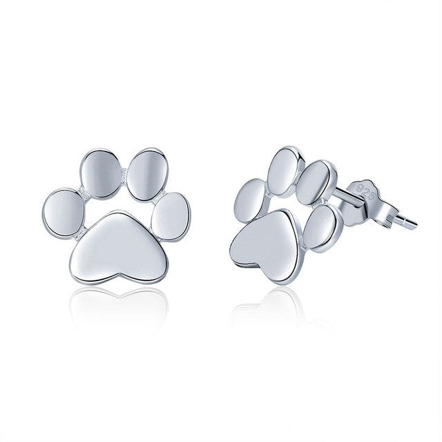 925 sterling silver Dachshund Paw Earrings