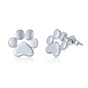 925 sterling silver Dachshund Paw Earrings