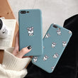 Smiley Schnauzer Blue iPhone Case