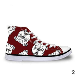 Molly English Bulldog Canvas Sneakers