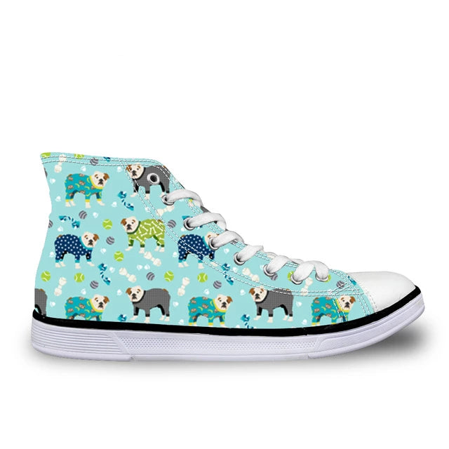 Molly English Bulldog Canvas Sneakers
