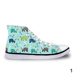 Molly English Bulldog Canvas Sneakers