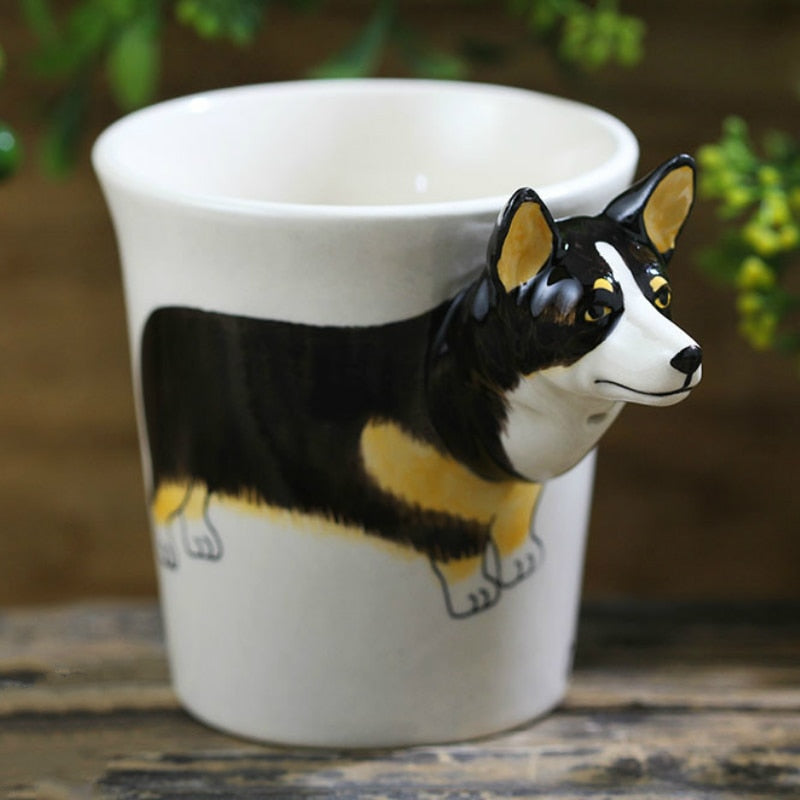 3D Tricolor Corgi Mug