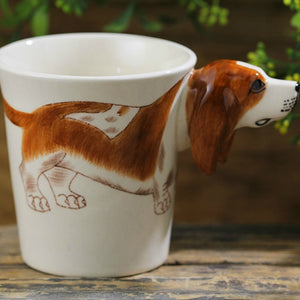 3D Basset Mug