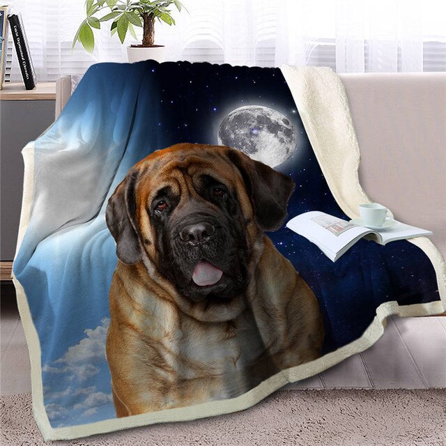 Day & Night German Shepherd Sherpa Blanket